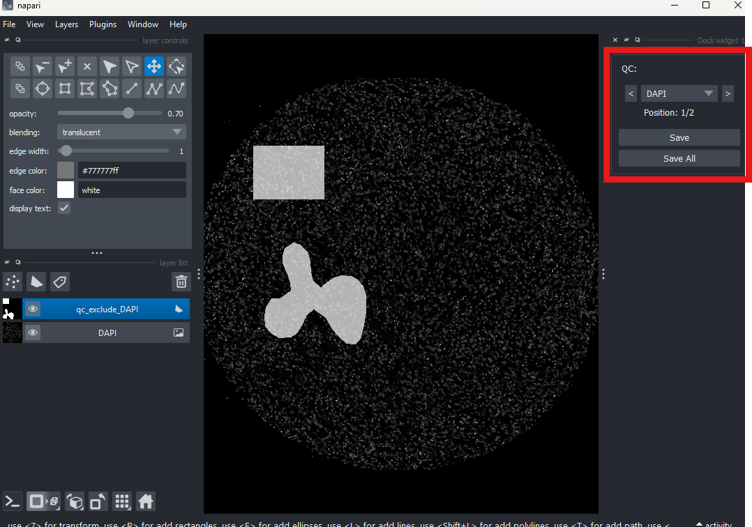 A screenshot of the QC Widgets